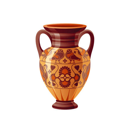 古代ギリシャの陶器の水彩アンティークギリシャの花瓶テラコッタ
